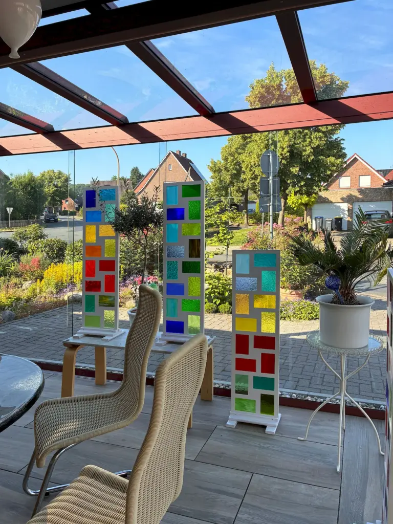 Gartenzimmer, Sommergarten in Rot