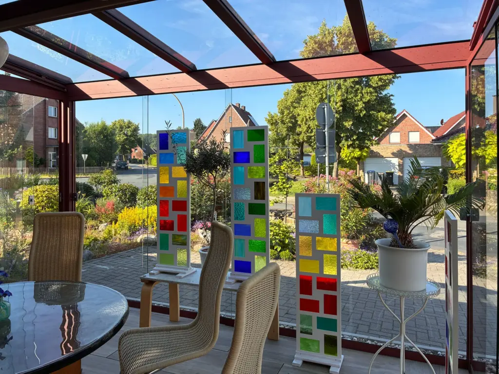 Gartenzimmer, Sommergarten in Rot